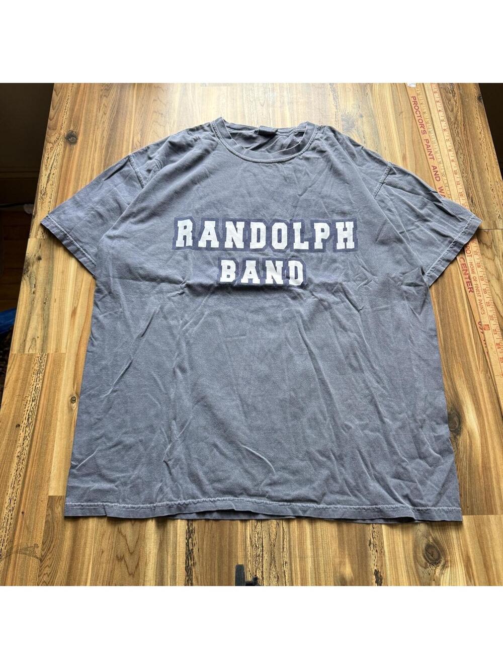 Randolph Band gray t-shirt with white text reading 'RANDOLPH BAND'